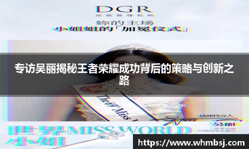 专访吴丽揭秘王者荣耀成功背后的策略与创新之路